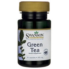 Зелений Чай, Green Tea, Swanson, 500 мг, 30 капсул