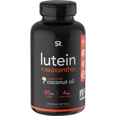 Лютеїн і зеаксантин Sports Research (Lutein + Zeaxanthin with Coconut Oil) 120 капсул