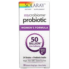 Пробиотики для женщин, Mycrobiome Probiotic Womens Formula, Solaray, 30 капсул купить в Киеве и Украине