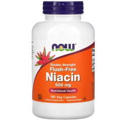 Ниацин Now Foods Niacin Nutritional (Health Supplement) 500 мг 180 капсул купить в Киеве и Украине