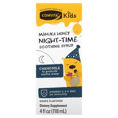 Comvita для дітей, заспокійливий сироп для прийому перед сном, мед манука UMF 10+, виноградний смак, Comvita, 118 мл
