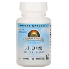 Теанин Source Naturals (L-Theanine) 200 мг 60 капсул купить в Киеве и Украине