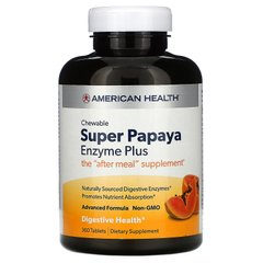 Супер ферменты папайи плюс American Health (Super Papaya Enzyme Plus) 360 таблеток купить в Киеве и Украине