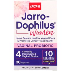 Жіночі пробіотики Jarrow Formulas (Jarro Dophilus Vaginal Probiotic Women) 10 млрд КУО 30 капсул
