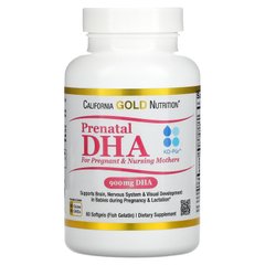 Вітаміни для вагітних пренатальна ДГК для вагітних та годуючих матерів California Gold Nutrition 900 мг 60 м'яких желатинових капсул