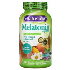 Вітаміни для дорослих з мелатонином, покращення сну, натуральний білий чай з ароматом маракуї, VitaFusion, 120 жувальних таблеток