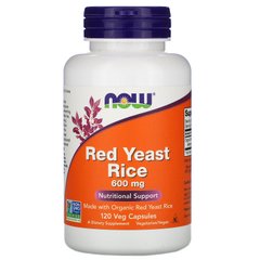 Красный дрожжевой рис Now Foods (Red Yeast Rice) 600 мг 120 вегетарианских капсул купить в Киеве и Украине