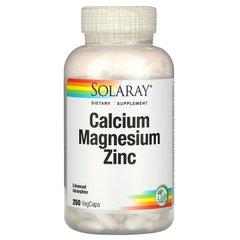 Кальцій магній і цинк Solaray (Calcium Magnesium Zinc) 250 капсул