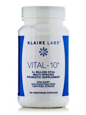 Пробіотики Klaire Labs (Vital-10) 100 вегетаріанських капсул