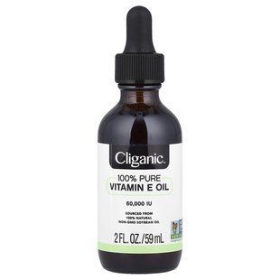 Cliganic, 100% Pure Vitamin E Oil, 60,000 IU, 2 fl oz (59 ml)