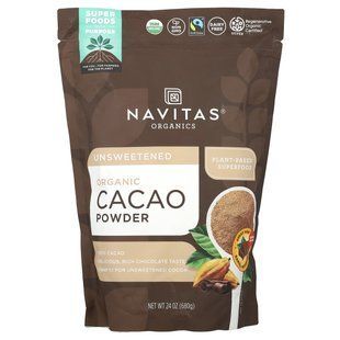 Органический порошок какао, Organic Cacao Powder, Navitas Organics, 680 г купить в Киеве и Украине