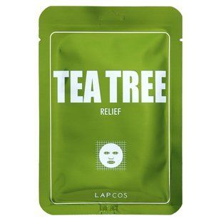 Lapcos, Tea Tree Beauty Sheet Mask, Relief, 1 Sheet, 0.84 fl oz (25 ml) купить в Киеве и Украине