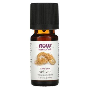 Ефірна олія ветівера Now Foods (100% Pure Vetiver Essential Oils) 10 мл