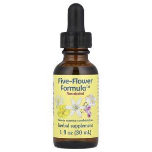 Формула пять цветов, Цветочная эссенция, не содержащая спирта, Flower Essence Services, 1 жидкая унция (30 мл) купить в Киеве и Украине