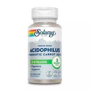 Acidophilus Probiotic and Prebiotic Carrot Juice Solaray 30 vegetarian capsules