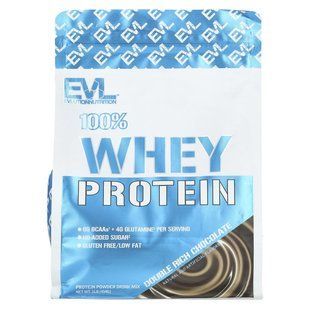 EVLution Nutrition, 100% Whey Protein, Double Rich Chocolate, 1 lb (454 g) купить в Киеве и Украине