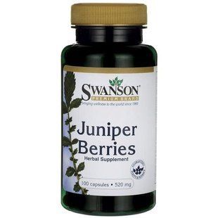 Ягоды Можжевельника, Juniper Berries, Swanson, 520 мг, 100 капсул купить в Киеве и Украине