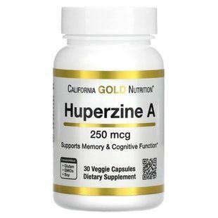 California Gold Nutrition, Huperzine A, 250 mcg, 30 Veggie Capsules