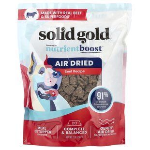 Solid Gold, Air Dried Meal or Topper, For Dogs, Beef Recipe, 2 lb (907 g)