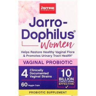 Вагинальные пробиотики для женщин, Jarro-Dophilus Women, Jarrow Formulas, 10 миллиардов, 60 вегетарианских капсул купить в Киеве и Украине