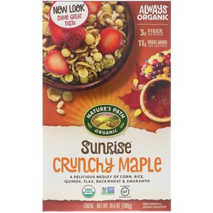 Цельнозерновые хлопья с кленовым сиропом органик без глютена Nature's Path (Maple Cereal) 300 г купить в Киеве и Украине