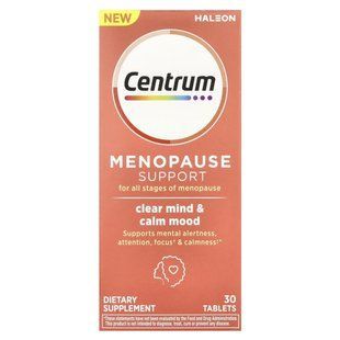 Centrum, Підтримка під час менопаузи, ясний розум і спокійний настрій, 30 таблеток