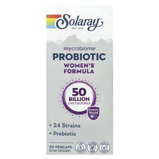 Пробиотики для женщин, Mycrobiome Probiotic Womens Formula, Solaray, 30 капсул купить в Киеве и Украине