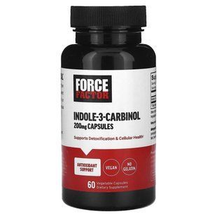 Force Factor, Indole-3-Carbinol, 200 mg, 60 Vegetable Capsules купить в Киеве и Украине