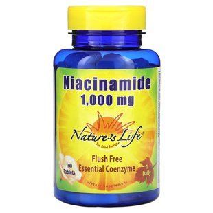 Nature's Life, Ниацинамид, 1000 мг, 100 таблеток купить в Киеве и Украине