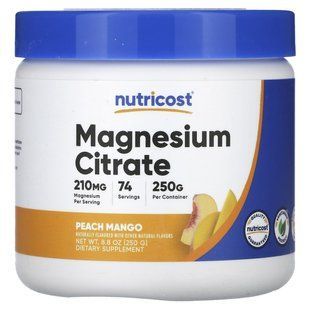 Nutricost, Magnesium Citrate, Peach Mango, 8.8 oz (250 g) купить в Киеве и Украине