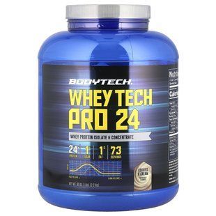 BodyTech, Whey Tech Pro 24, Cookies & Cream, 5 lbs (2.27 kg) купить в Киеве и Украине
