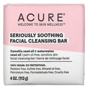 Acure, Seriously Soothing Facial Cleansing Soap, 4 ounces (113 g)