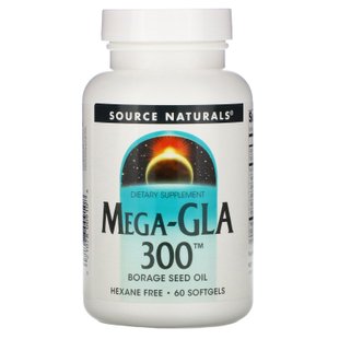 Мега-ГЛК 300 Source Naturals (Mega-GLA 300) 60 капсул купить в Киеве и Украине