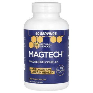 Natural Stacks, Magtech, Magnesium Complex, 180 Vegan Capsules купить в Киеве и Украине