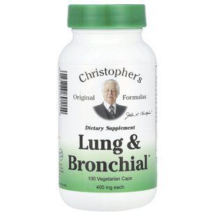 Легкие и бронхи, Christopher's Original Formulas, 425 мг, 100 желатиновых капсул купить в Киеве и Украине