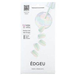Edgeu, Perfect Gel Nail Wraps, ENA 816 Mirror White, 19 Piece Set купить в Киеве и Украине