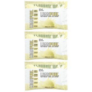 EVLution Nutrition, LeanFuel&trade;, Vanilla Ice Cream, 3 Packets, 0.96 oz (27.1 g) Each
