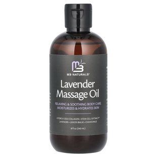 M3 Naturals, Lavender Massage Oil, 8 fl oz (240 ml) купить в Киеве и Украине