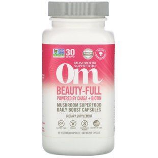 Пищевая добавка Чага + Биотин Organic Mushroom Nutrition (Beauty-Full Chaga + Biotin) 90 капсул купить в Киеве и Украине