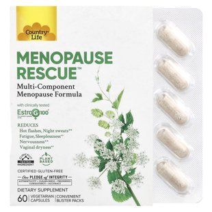 Country Life, Menopause Relief, 60 vegetarian capsules.