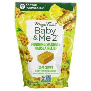 Утреннее облегчение тошноты MegaFood (Morning Sickness Nausea Relief) 30 жевательных конфет со вкусом мед-лимон-имбирь купить в Киеве и Украине