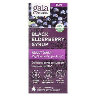 Gaia Herbs, Black Elderberry Syrup, 3 fl oz (89 ml)