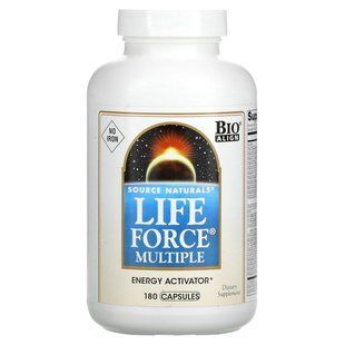 Мультивитамины без железа Активатор Энергии Source Naturals (Life Force Multiple No Iron Energy Activator) 180 капсул купить в Киеве и Украине