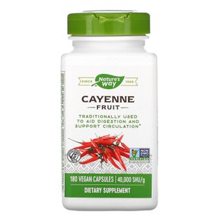 Кайенский перец Nature's Way (Cayenne Fruit) 450 мг 180 капсул купить в Киеве и Украине