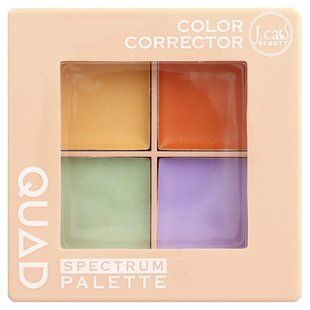 J.Cat Beauty, QUAD Spectrum Face Palette Color Corrector, QSP103, 0.21 oz (6 g) купить в Киеве и Украине
