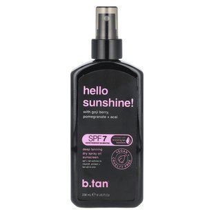 b.tan, Hello Sunshine! Deep Tanning Dry Spray Oil Sunscreen, SPF 7, 8 fl oz (236 ml) купить в Киеве и Украине