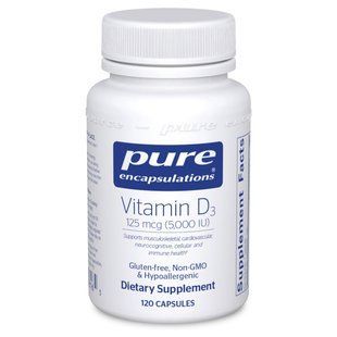 Витамин Д3 Pure Encapsulations (Vitamin D3) 5000 МЕ 120 капсул купить в Киеве и Украине