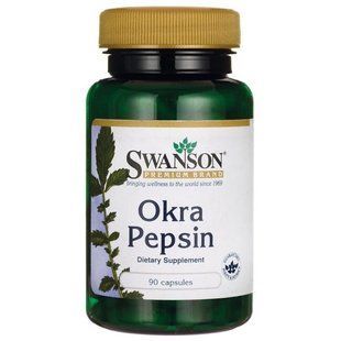 Окра Пепсин, Okra Pepsin, Swanson, 90 капсул купить в Киеве и Украине