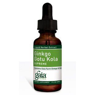Гінкго Готу Кола, Максимальний, Gaia Herbs, 1 рідких унції (30 мл)