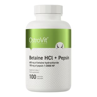 Бетаин HCl OstroVit (Betaine HCl + Pepsin) 100 капсул купить в Киеве и Украине